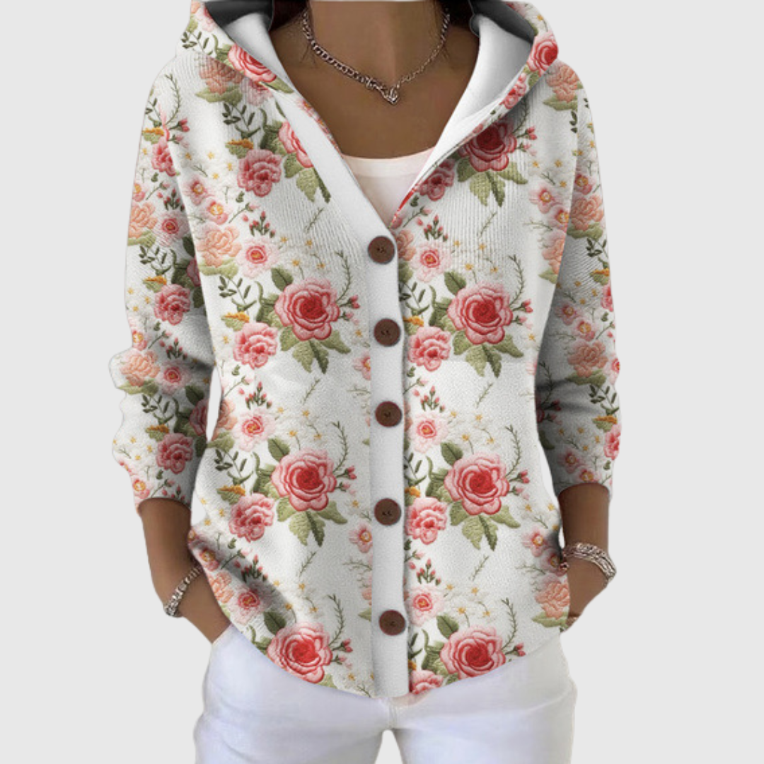 Brigitte | Veste en Maille à Capuche
