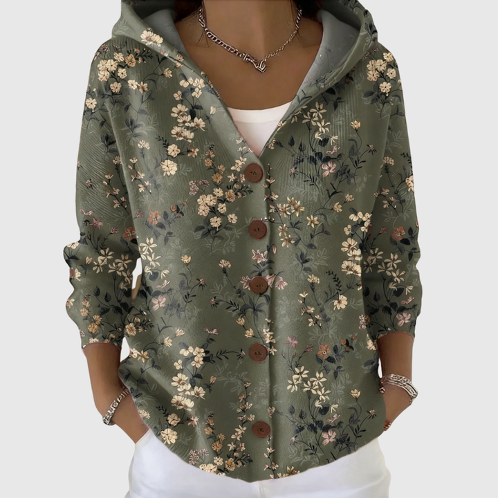Hélène | Veste en Maille à Capuche