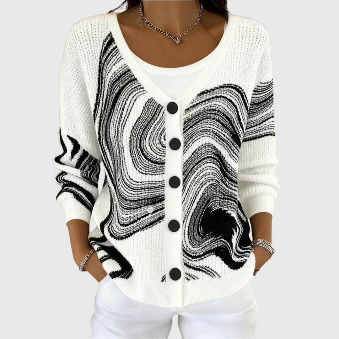 Émilie | Veste en Maille à Boutons