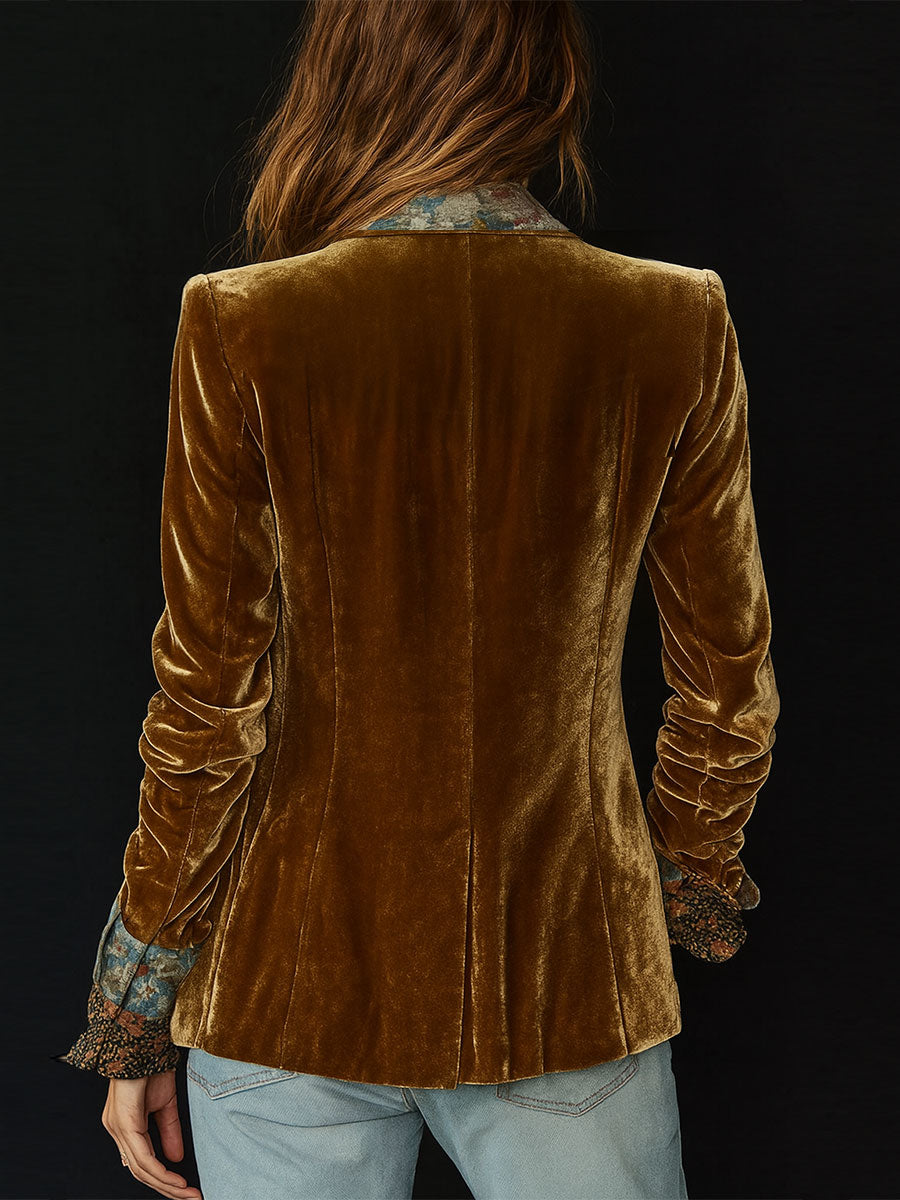 Rosemonde | Blazer Vintage à Patchwork Floral