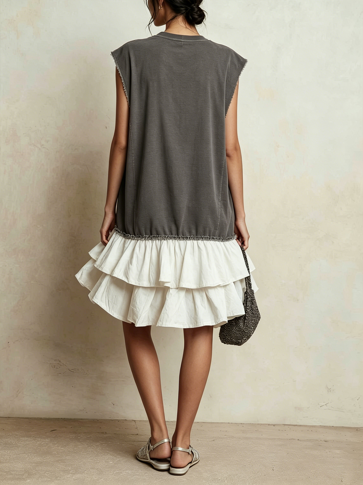 Éliane | Robe décontractée color block, coupe ample, esprit vacances