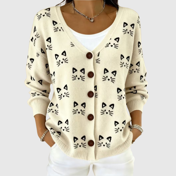 Adèle | Veste en Maille à Boutons