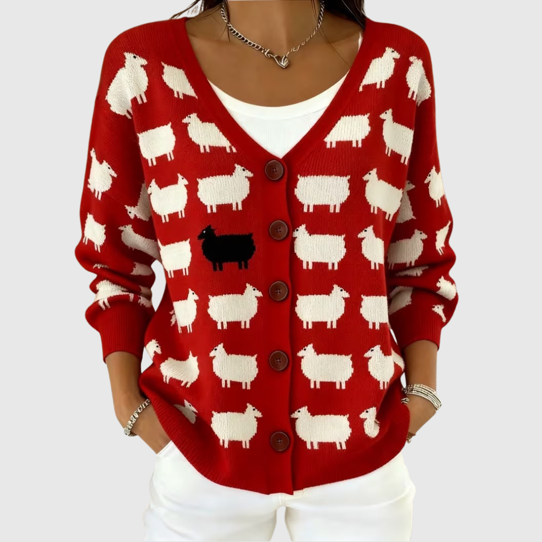 Renée | Veste en Maille à Boutons