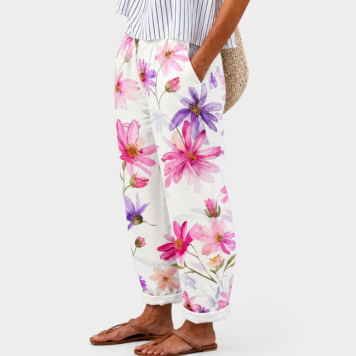 Pantalons Confort Jardin Fleuri