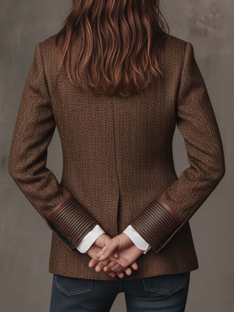 Dorothée | Blazer à Empiècement Chevron
