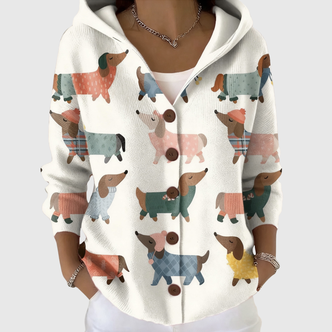 Nathalie | Veste en Maille à Capuche