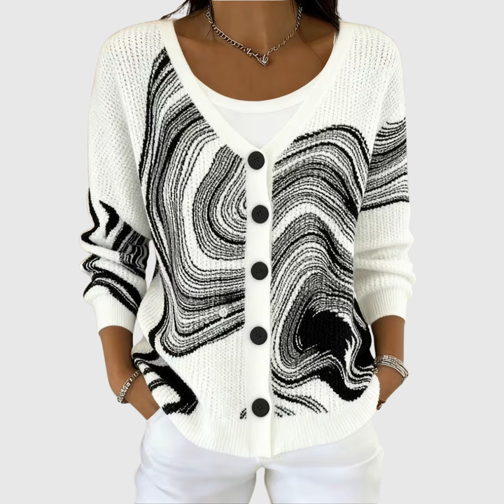 Émilie | Veste en Maille à Boutons