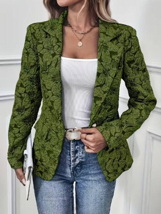 Georgette | Blazer Ajusté en Jacquard Paisley