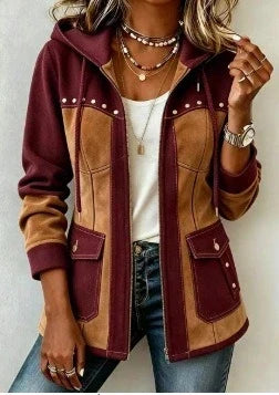 Veronica | Veste à Capuche Bi-Matière