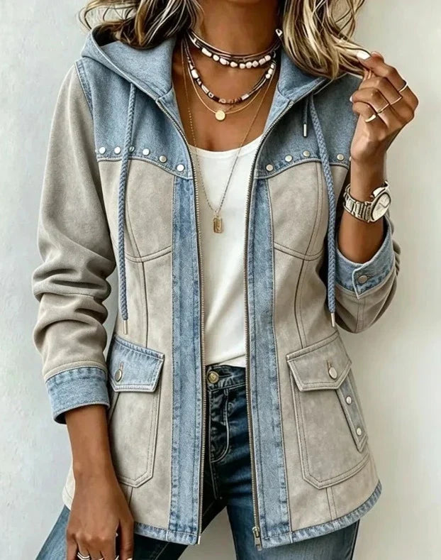 Veronica | Veste à Capuche Bi-Matière