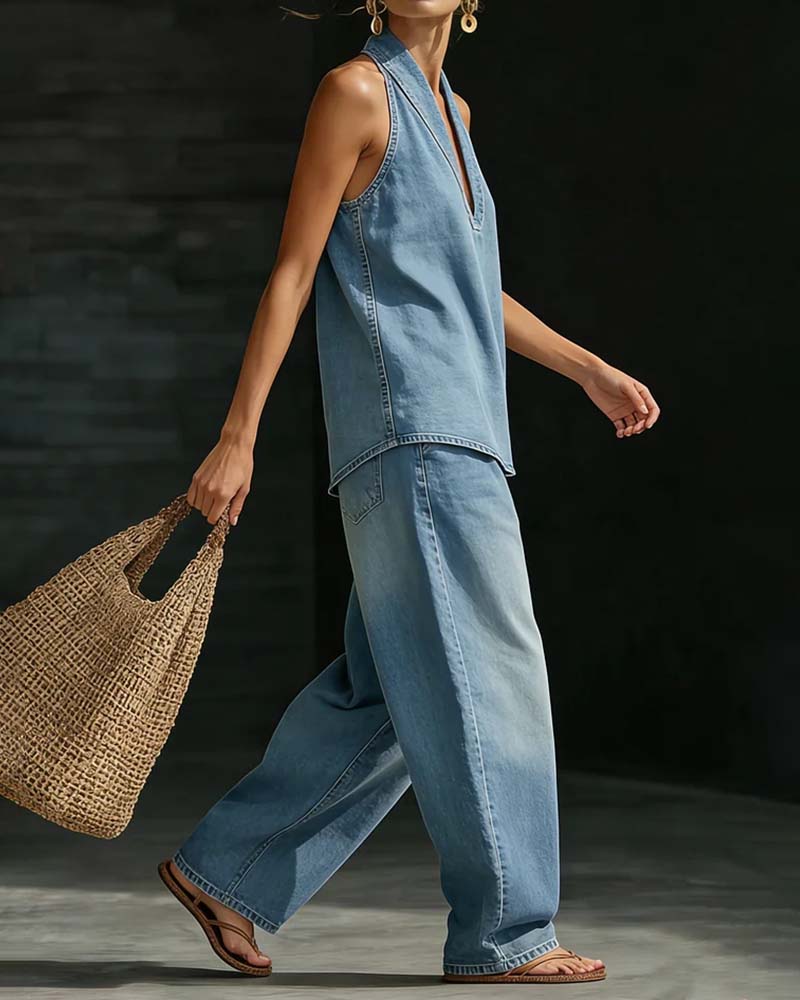 Marianne | Ensemble Long Fluide Col V