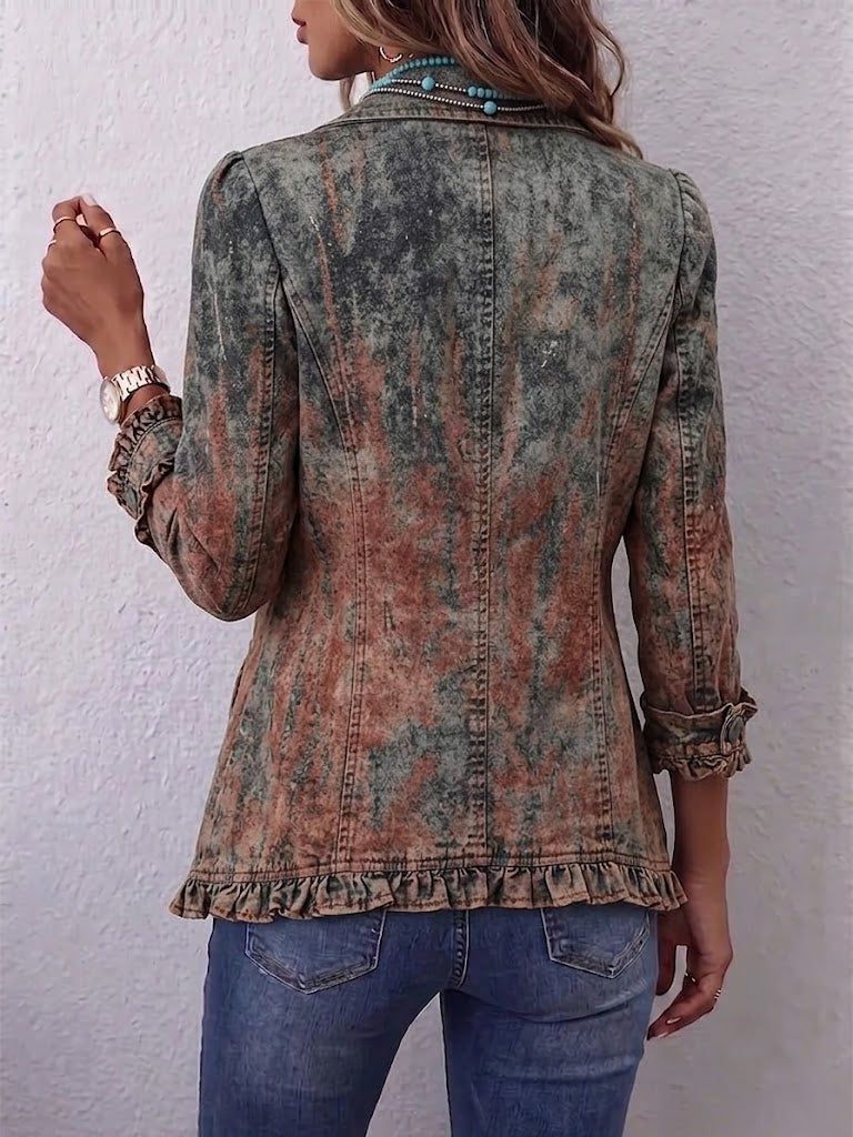 Flavie | Veste Vintage Imprimé Dégradé Texturé