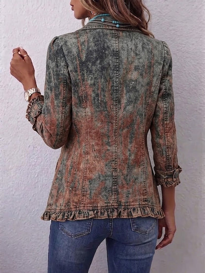 Flavie | Veste Vintage Imprimé Dégradé Texturé