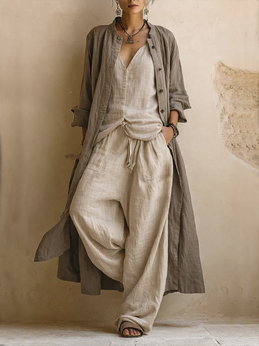 Geneviève | Ensemble Souple avec Veste Longue