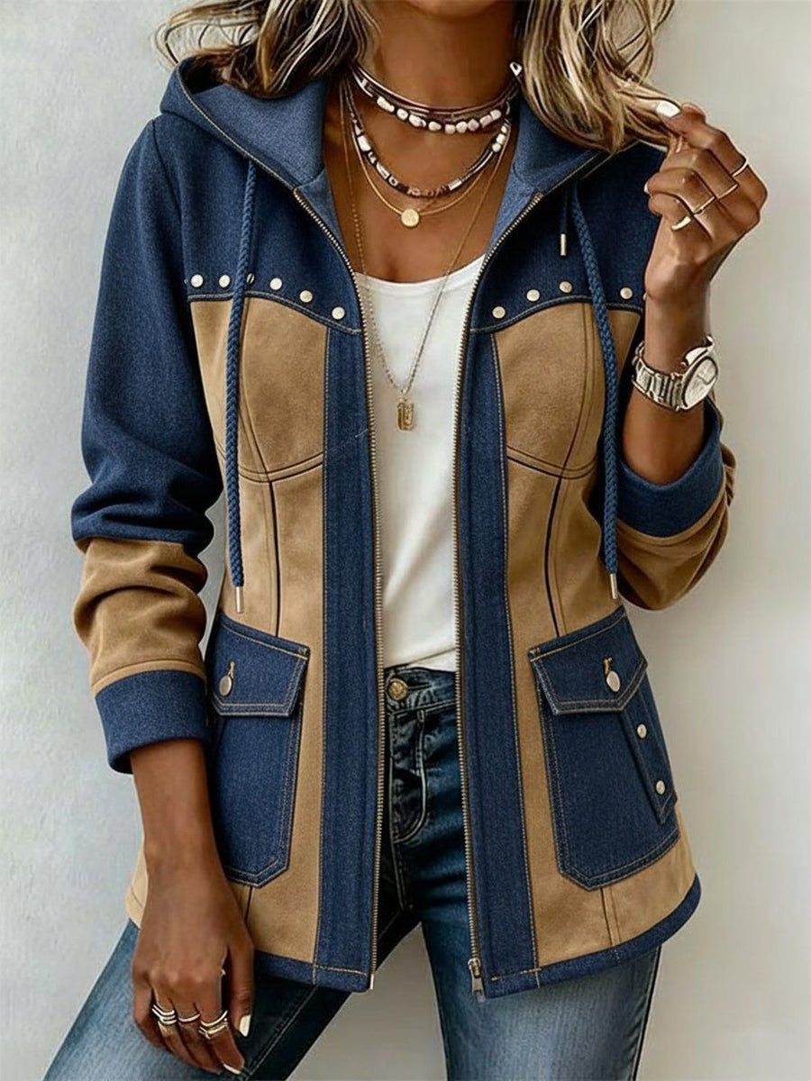 Veronica | Veste à Capuche Bi-Matière