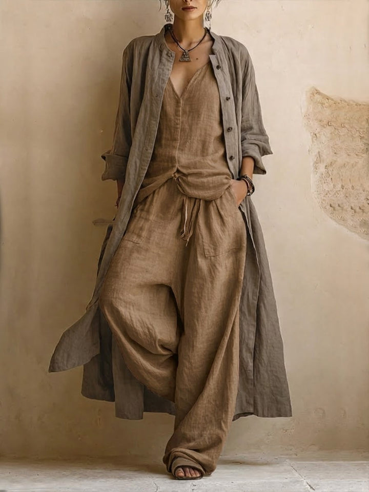 Geneviève | Ensemble Souple avec Veste Longue